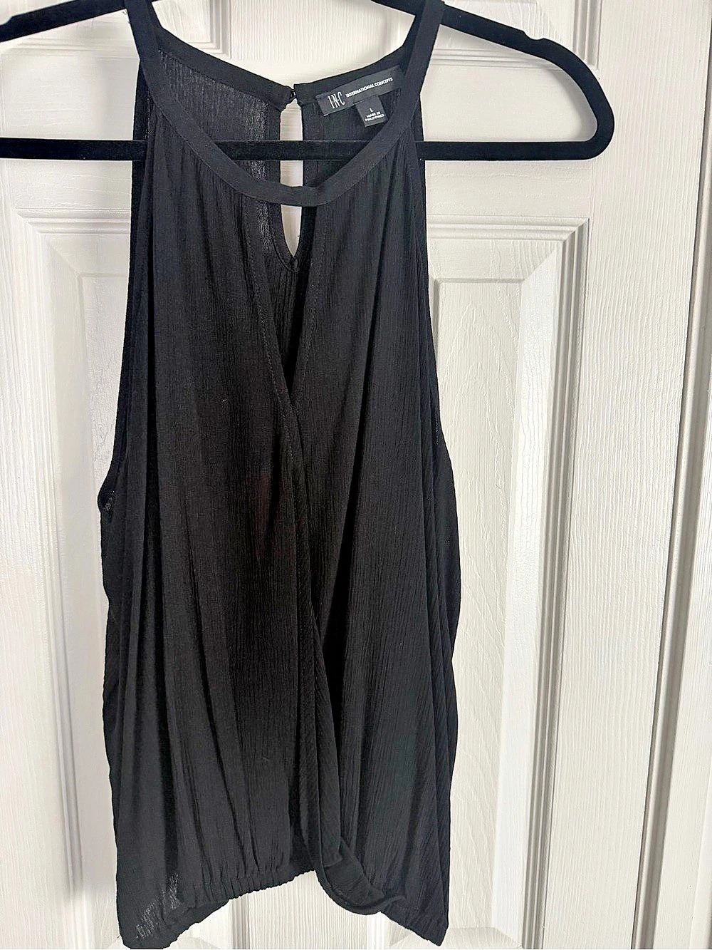 INC International Concepts Black Tank Top